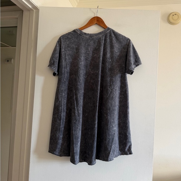 Free People FP Movement Washed Black Gray Women’s Leg Day Oversized Tee size XS - Picture 7 of 9